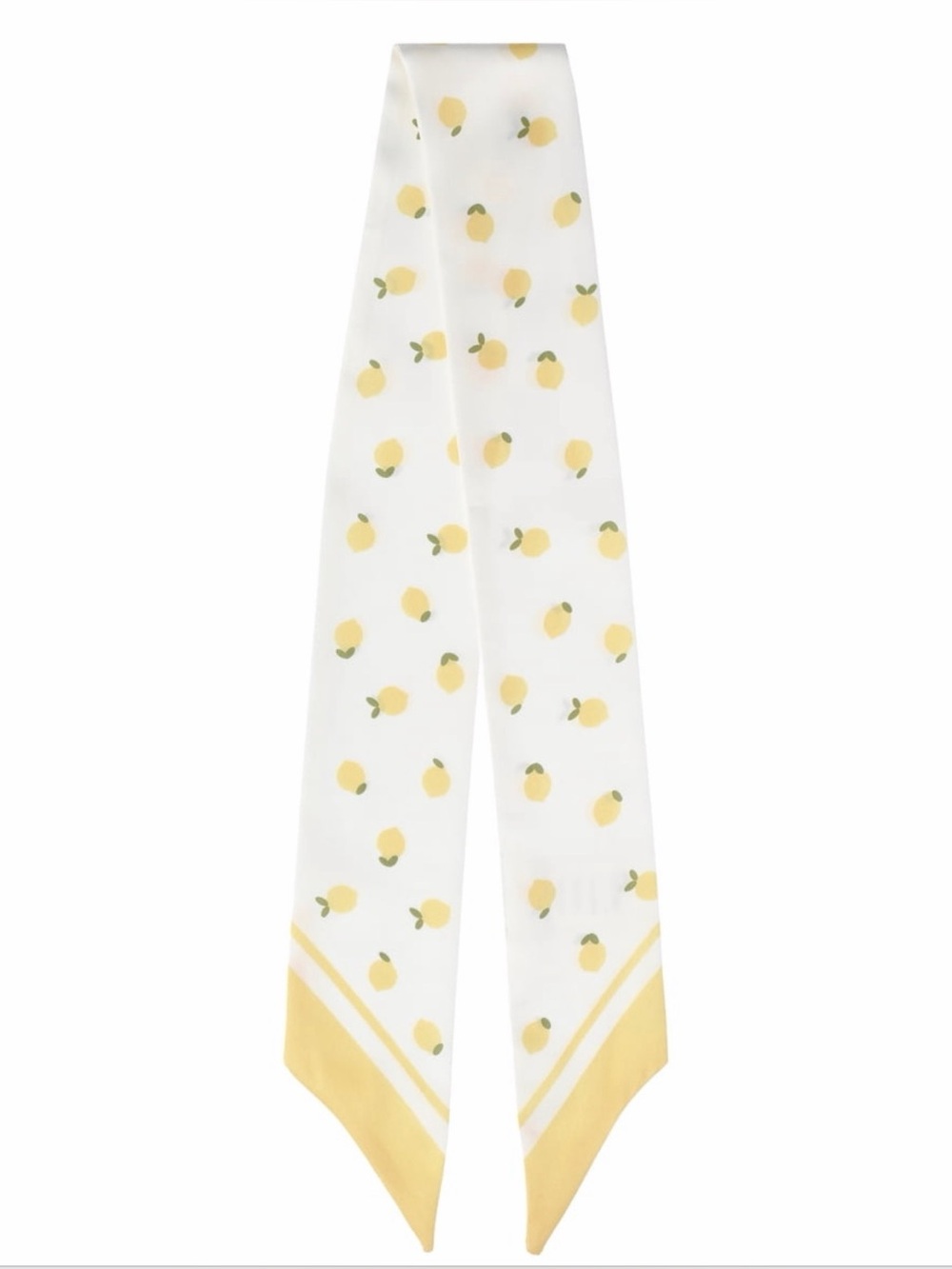 No Boundaries Women's Skinny Scarf Wrap, Lemon Color Ice Lemons Twilly NWT